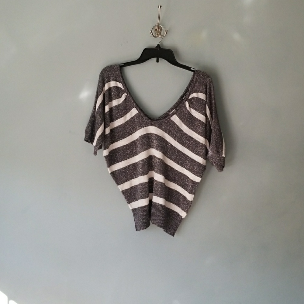Wet seal grey white and silver sweater
